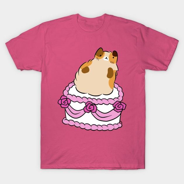 Birthday Cake Calico Cat T-Shirt by saradaboru